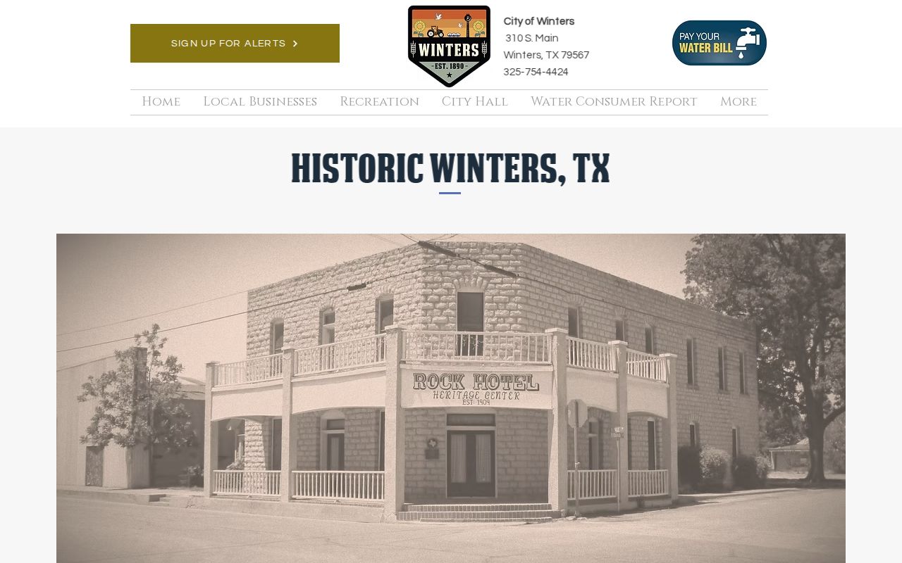 Runnels County Winters warrant records city history context